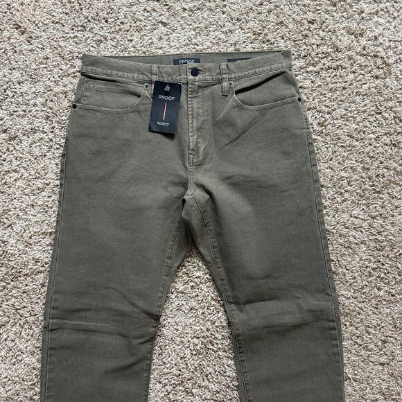 Proof Rover Pants Men’s Size 32x32 Brown Olive Straight Huckberry Stretch Canvas - Picture 6 of 8